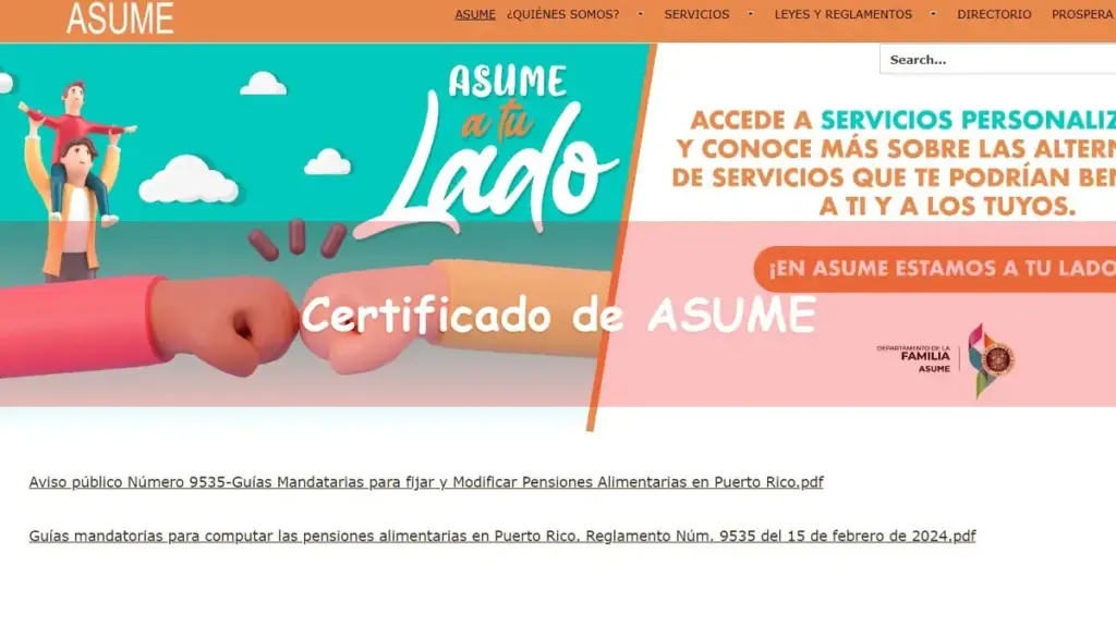 Certificacion de Asume